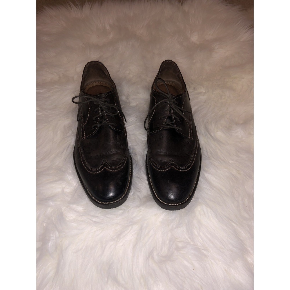 Johnston & Murphy Mens Dark Brown Wing Tip Oxford Shoes 10.5 M